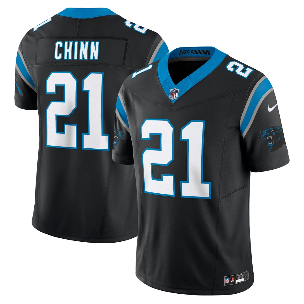 Nike Jeremy Chinn pour hommes Noir Carolina Panthers Vapor F.U.S.E. Maillot limité