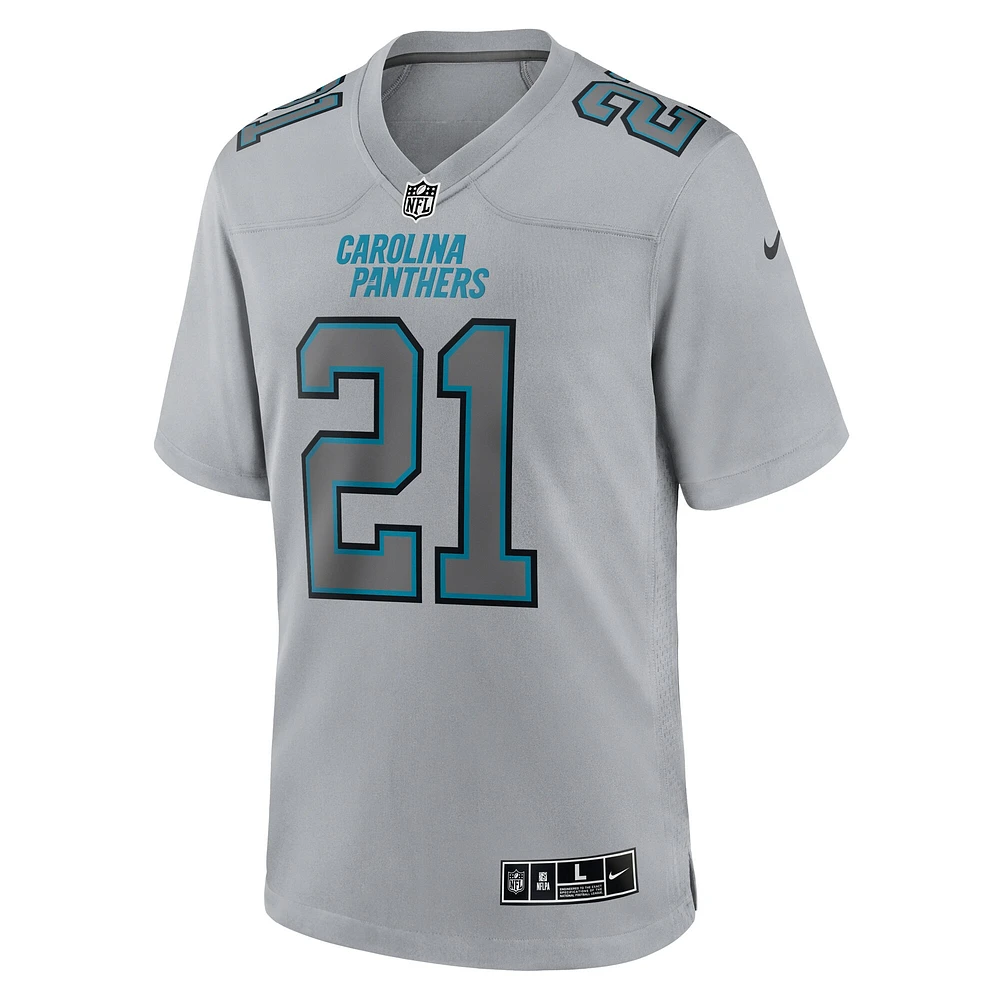 maillot Nike Jeremy Chinn pour hommes, gris, Carolina Panthers Atmosphere Fashion Game,