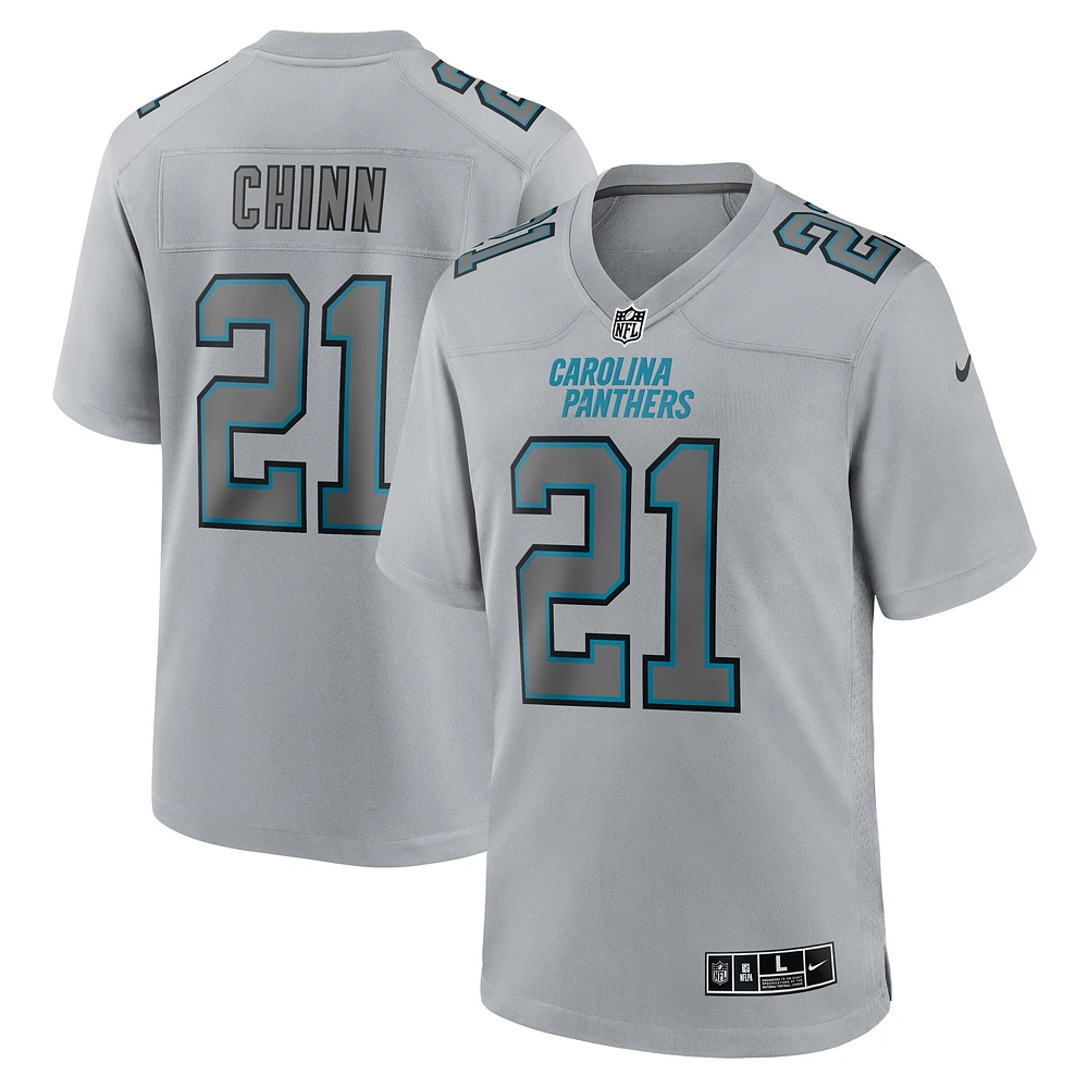 maillot Nike Jeremy Chinn pour hommes, gris, Carolina Panthers Atmosphere Fashion Game,