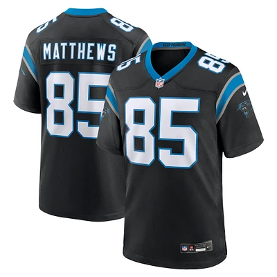 Maillot de match Nike Jordan Matthews noir des Panthers la Caroline pour homme