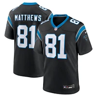 Maillot de match Nike Jordan Matthews noir Carolina Panthers pour homme