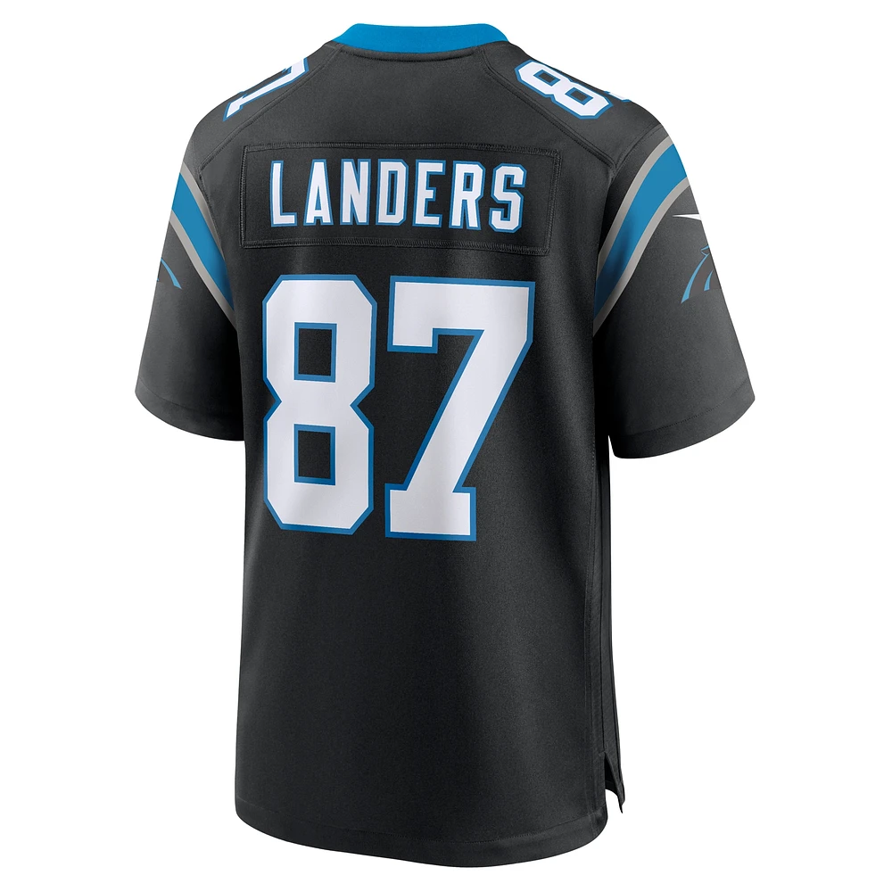 Maillot de match Nike Matt Landers pour hommes, noir, Carolina Panthers