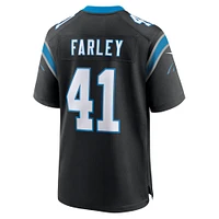 Maillot de match Nike Matthias Farley pour hommes, noir, Carolina Panthers