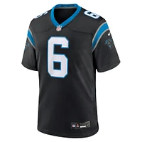 Men's Nike Miles Sanders Black Carolina Panthers Game Player Jersey