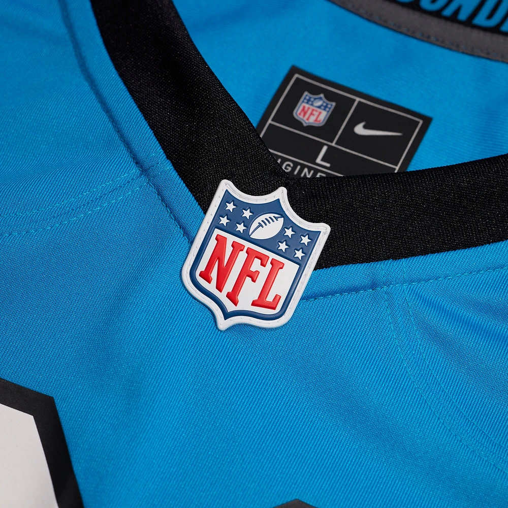 Maillot de match d'équipe Nike Miles Sanders pour homme des Carolina Panthers bleu