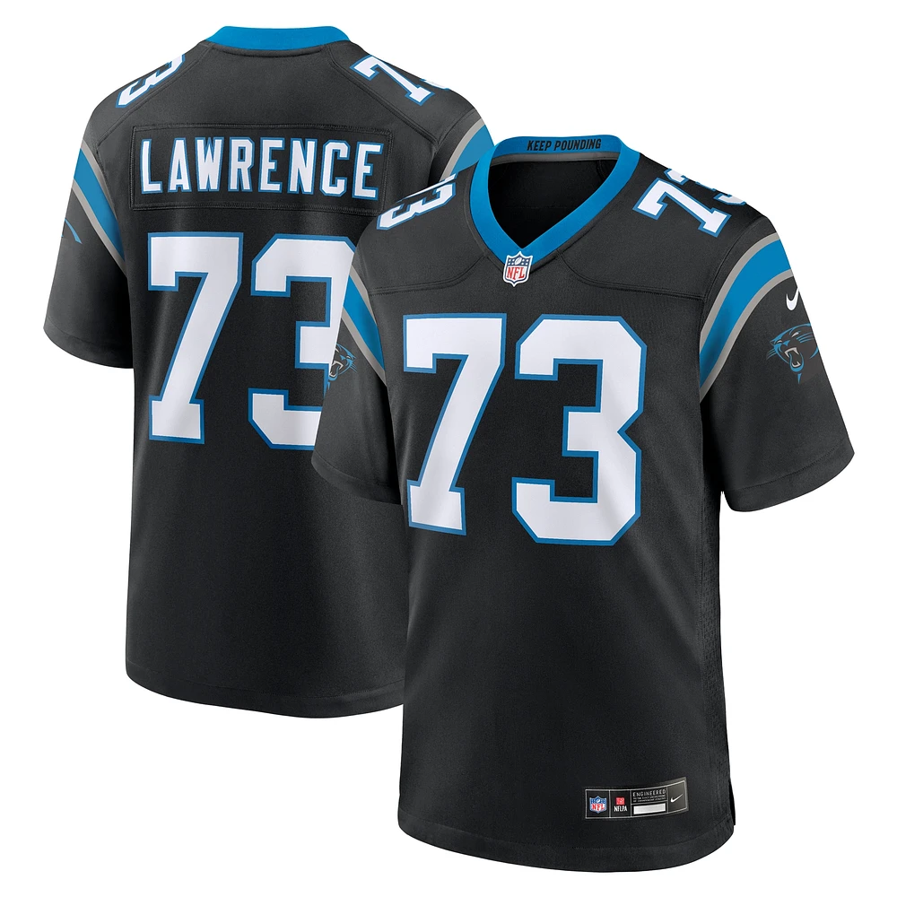 Maillot de match Nike Rashard Lawrence pour hommes, noir, Carolina Panthers