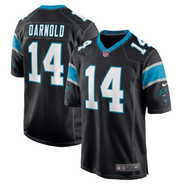 Maillot de joueur match Nike Sam Darnold des Panthers la Caroline noir pour homme