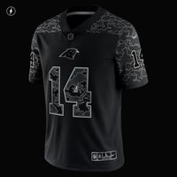 Men's Nike Sam Darnold Black Carolina Panthers RFLCTV Limited Jersey