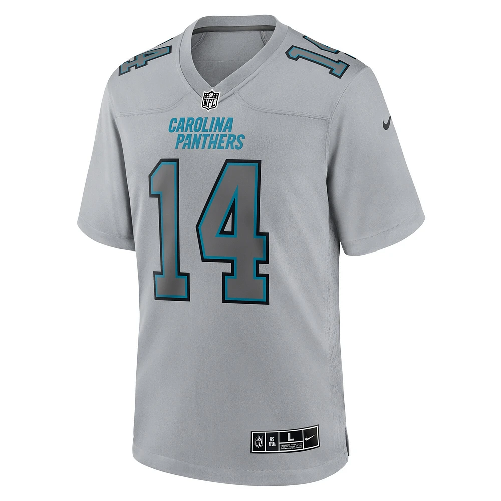 maillot Nike Sam Darnold pour hommes, gris, Carolina Panthers, Atmosphere Fashion Game,