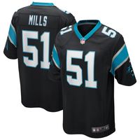 Men's Nike Sam Mills Black Carolina Panthers Game Retired Player Jersey