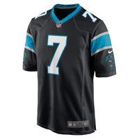 Men's Nike Steve Beuerlein Black Carolina Panthers Retired Player Jersey