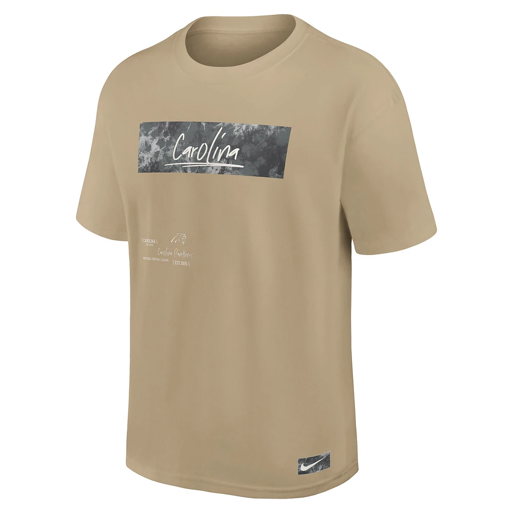 Men's Nike Tan Carolina Panthers Statement Max90 T-Shirt