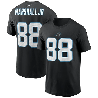 T-shirt Nike Terrace Marshall Jr. pour homme, noir, avec nom et numéro de joueur des Carolina Panthers