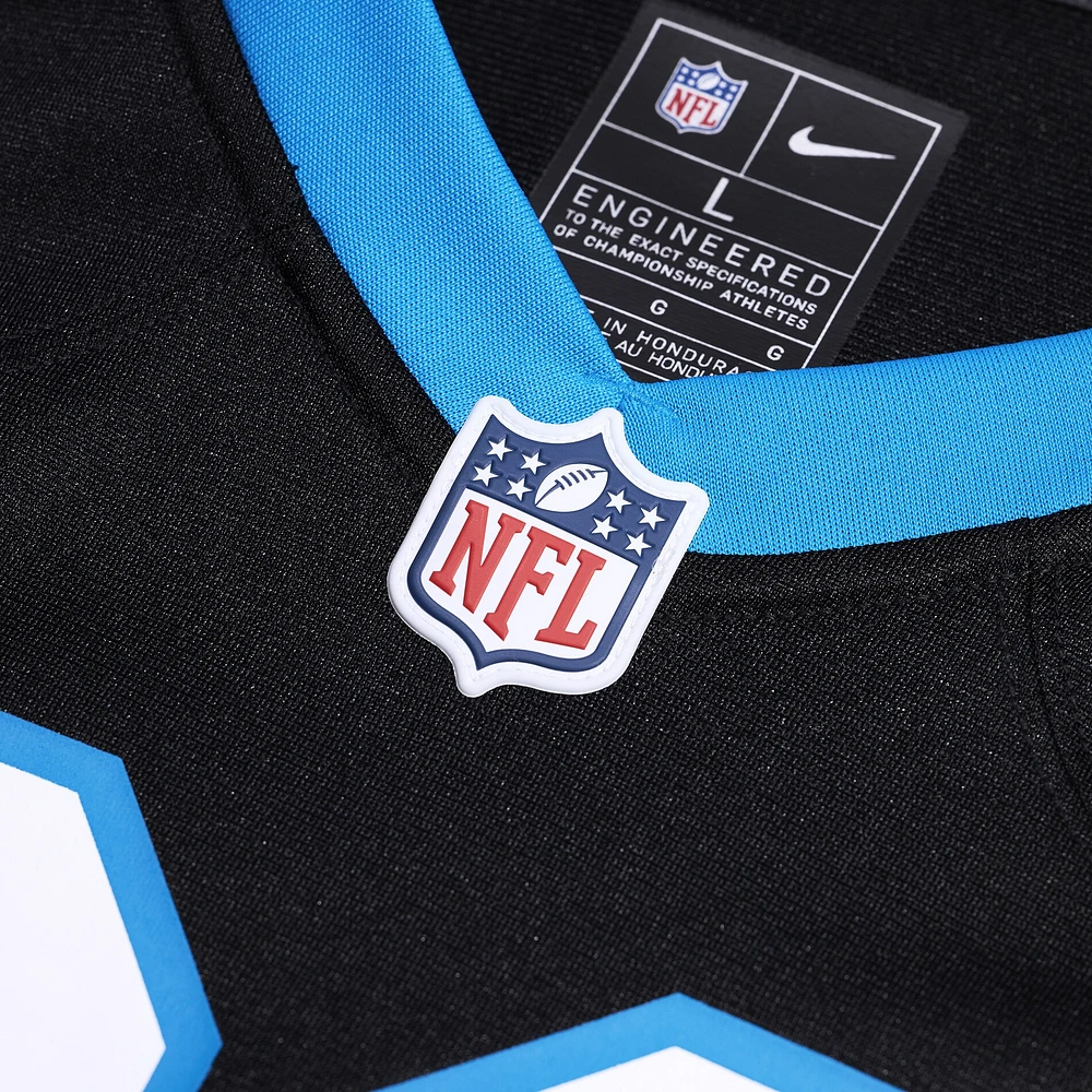 Men's Nike Tershawn Wharton  Black Carolina Panthers Team Game Jersey