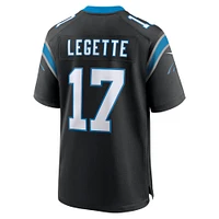 Maillot de joueur Nike Xavier Legette des Carolina Panthers 2024 NFL pour homme, choix premier tour, noir