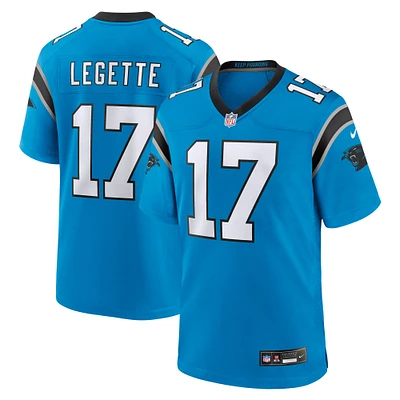 Maillot de jeu alternatif Nike Xavier Legette pour hommes des Panthers la Caroline, bleu