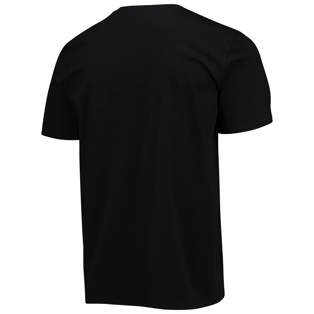 Men's Pro Standard Black Carolina Panthers Team Classic Bristle Slim-Fit T-Shirt