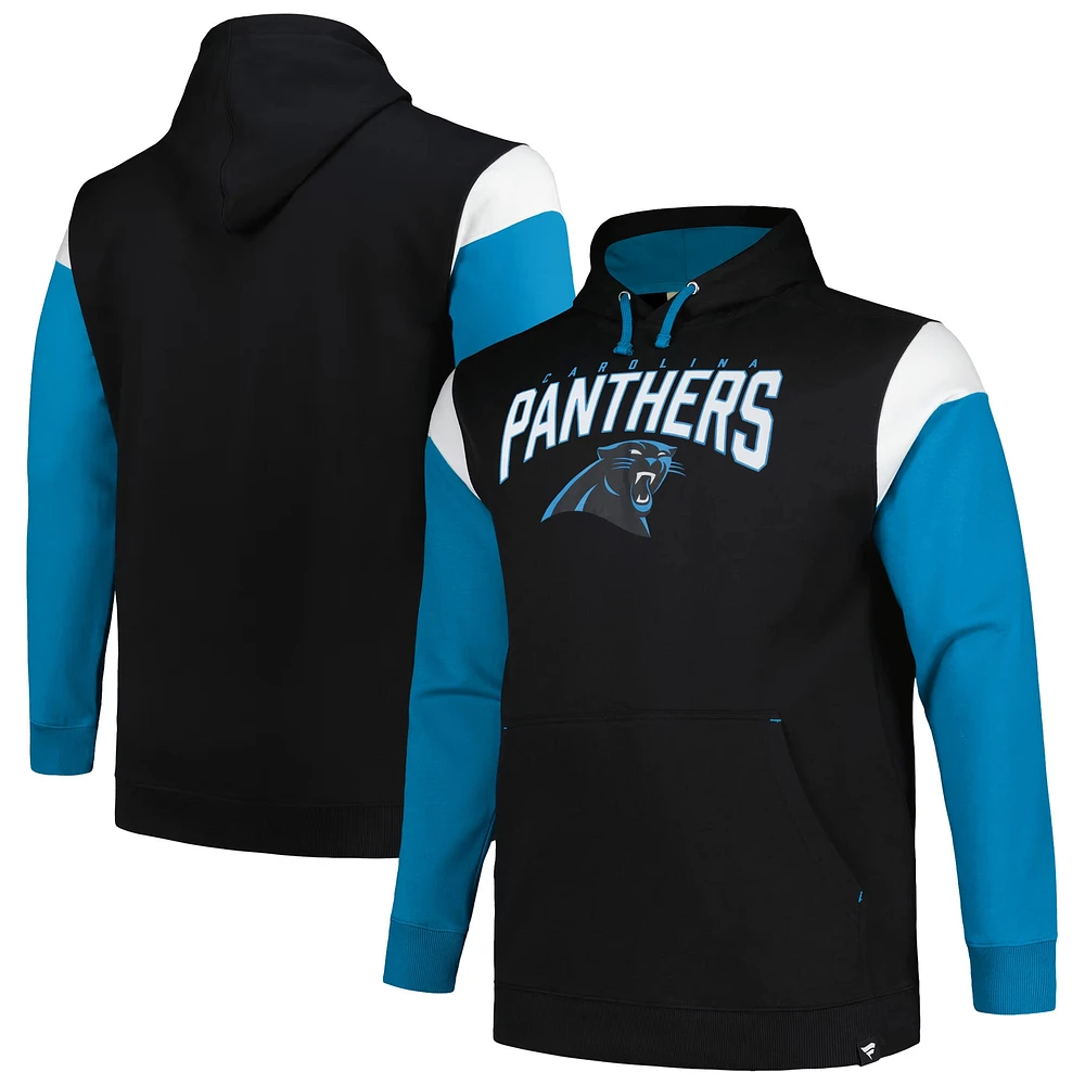 Sweat à capuche Profile Black Carolina Panthers Big & Tall Trench Battle pour homme