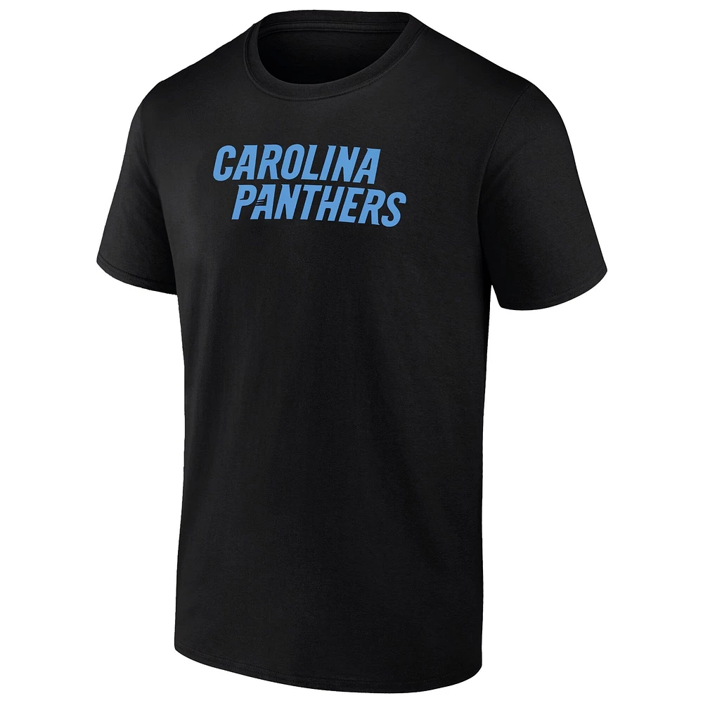 T-shirt à deux côtés pour homme Profile Black Carolina Panthers Big & Tall