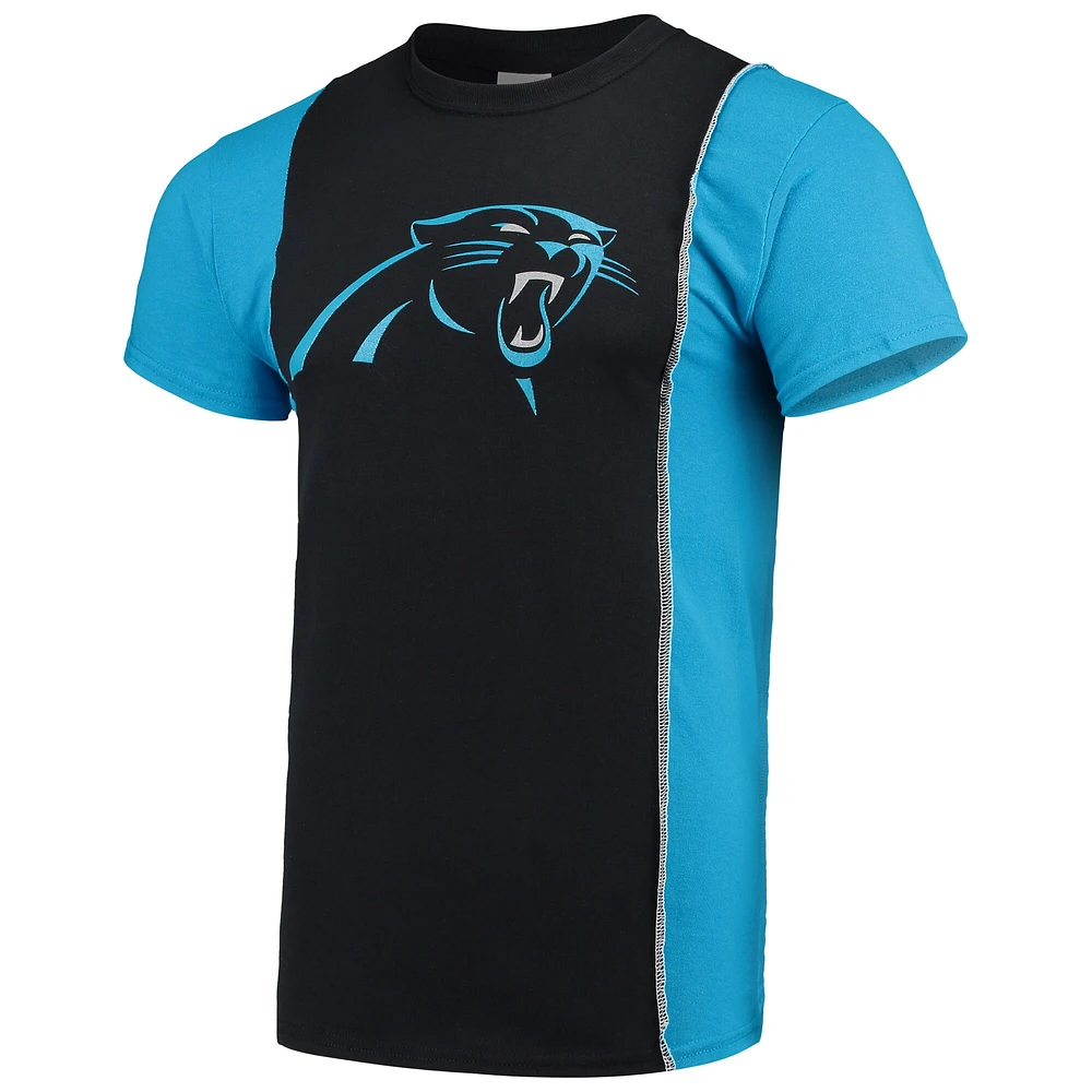 Homme Refried Vêtements Noir/Bleu T-shirt à fente durable Carolina Panthers