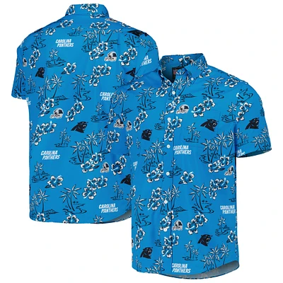 Chemise boutonnée Kekai bleue pour homme Reyn Spooner des Carolina Panthers