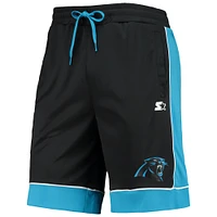 Men's Starter Black/Blue Carolina Panthers Fan Favorite Fashion Shorts