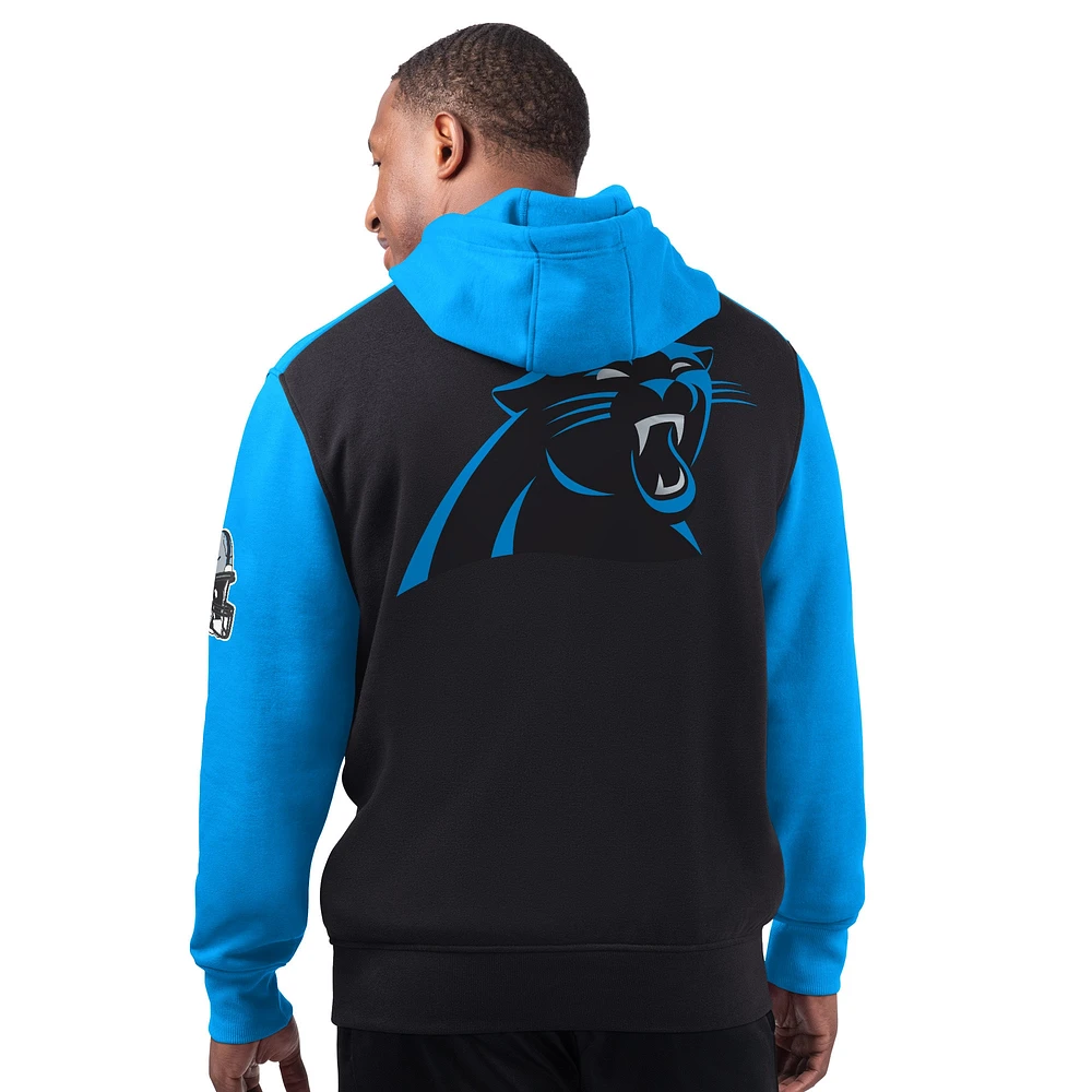 Men's Starter Black Carolina Panthers Extreme Pullover Hoodie