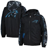 Sweat à capuche entièrement zippé Starter Black Carolina Panthers Thursday Night Gridiron pour hommes