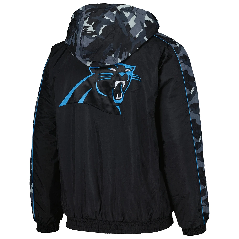 Sweat à capuche entièrement zippé Starter Black Carolina Panthers Thursday Night Gridiron pour hommes