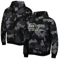 Men's The Wild Collective Black Carolina Panthers Camo Pullover Hoodie