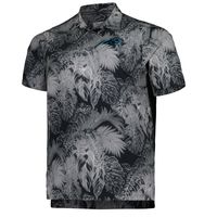 Tommy Bahama Men's Tommy Bahama Black Carolina Panthers Big & Tall Coast  Luminescent Fronds Camp IslandZone Button-Up Shirt