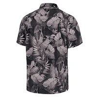 Men's Tommy Bahama Black Carolina Panthers Big & Tall Coast Nuevo Fronds IslandZone Button-Up Shirt