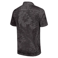 Polo Tommy Bahama noir Carolina Panthers Big & Tall Santiago Paradise pour hommes