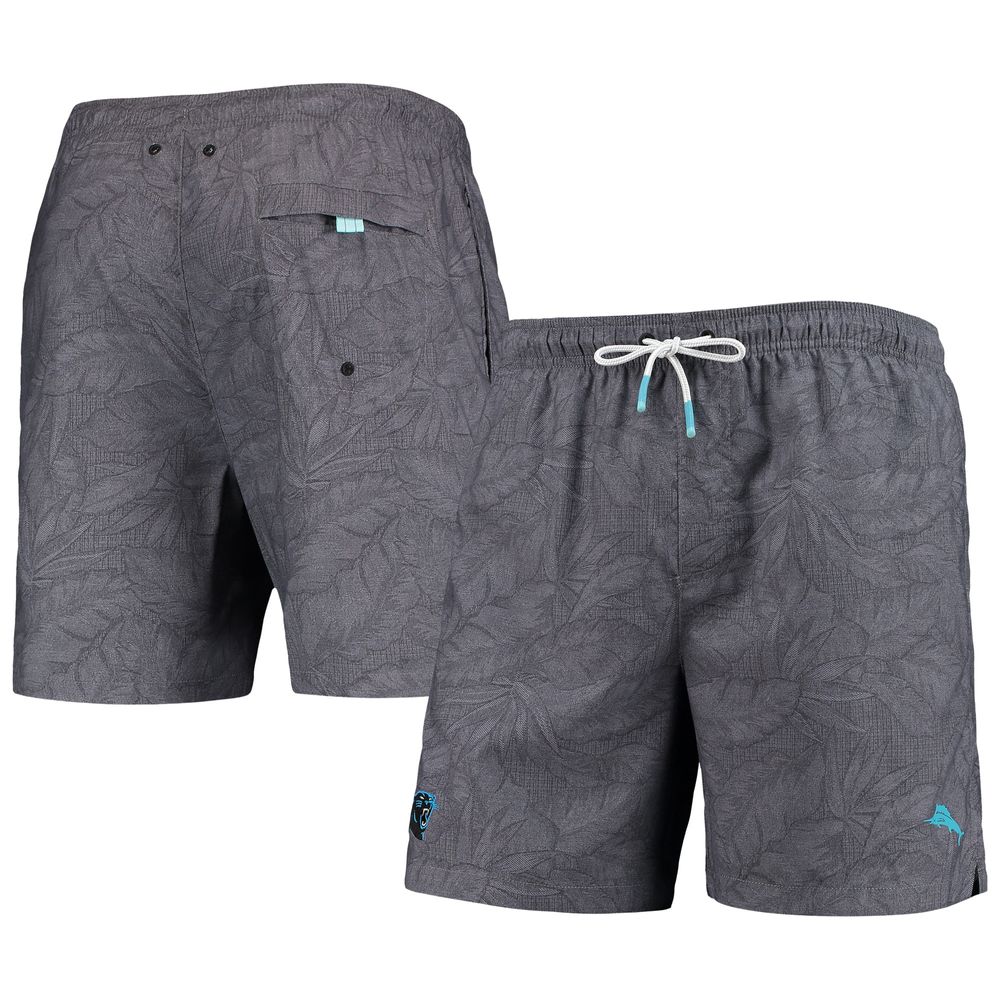 Tommy Bahama Men's Tommy Bahama Black Carolina Panthers Naples Layered  Leaves Swim Trunks