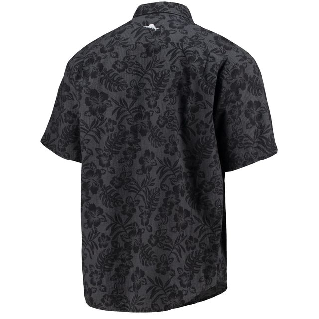 Tommy Bahama Chemise boutonnée pour homme Carolina Panthers noire Perfect Score