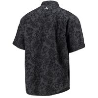 Men's Tommy Bahama Black Carolina Panthers Perfect Score Button-Up Shirt