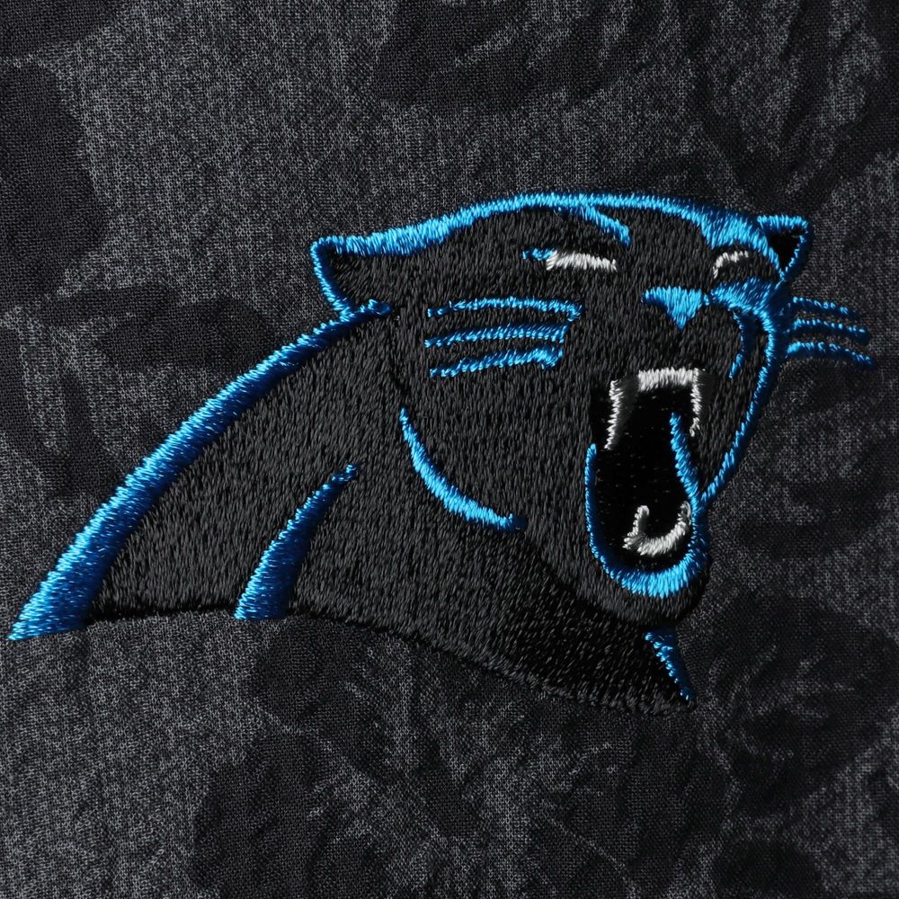 Men's Tommy Bahama Black Carolina Panthers Perfect Score Button-Up Shirt