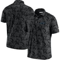 Men's Tommy Bahama Black Carolina Panthers Sport Palmetto Palms Polo