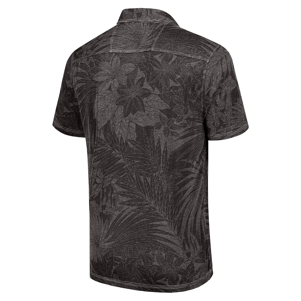 Men's Tommy Bahama Black Carolina Panthers Sport Santiago Paradise Polo