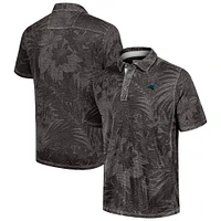 Men's Tommy Bahama Black Carolina Panthers Sport Santiago Paradise Polo