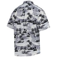 Men's Tommy Bahama Black Carolina Panthers Sport Tropical Horizons Button-Up Shirt