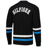 T-shirt à manches longues Tommy Hilfiger pour hommes Carolina Panthers Nolan noir/bleu