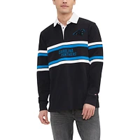 T-shirt à manches longues Tommy Hilfiger Black Carolina Panthers Cory Varsity Rugby pour hommes