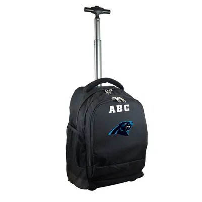 Carolina Panthers MOJO 19'' Personalized Premium Wheeled Backpack - Black