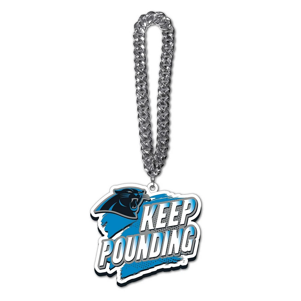 Collier chaîne avec slogan des Panthers de la Caroline MOJO