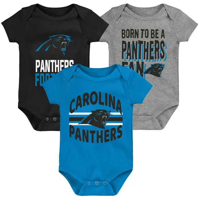 NFL Carolina Panthers Baby Girls Long Sleeve Bodysuit Set, 2-Pack 