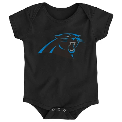 Newborn & Infant Black Carolina Panthers Team Logo Bodysuit