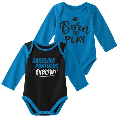 Lids Carolina Panthers Infant 3-Pack Game On Bodysuit Set -  Black/Blue/Heathered Gray