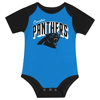 Newborn & Infant Carolina Panthers Dynamic Duo Bodysuit, Bib Knit Hat Set