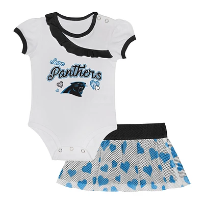 Newborn & Infant Carolina Panthers Love My Team Bodysuit Skirt Set